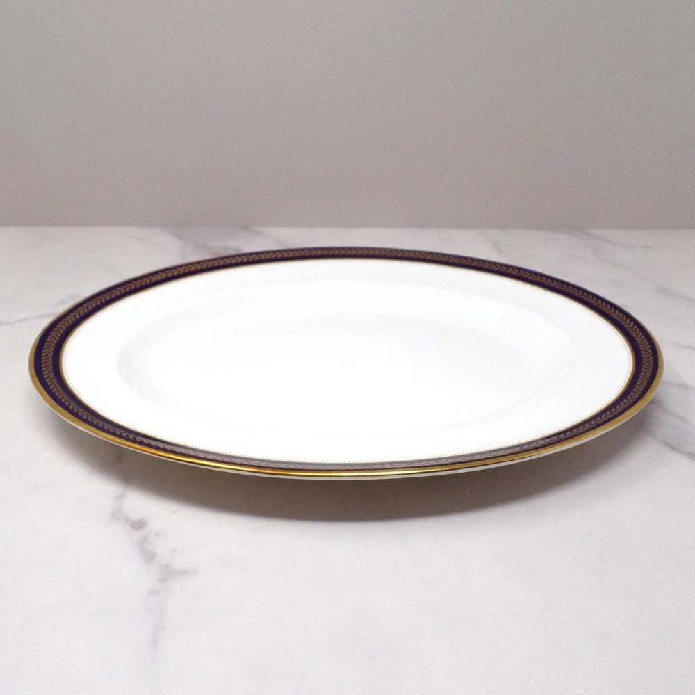 Vintage Coalport Bone China Blue Wheat Large 14